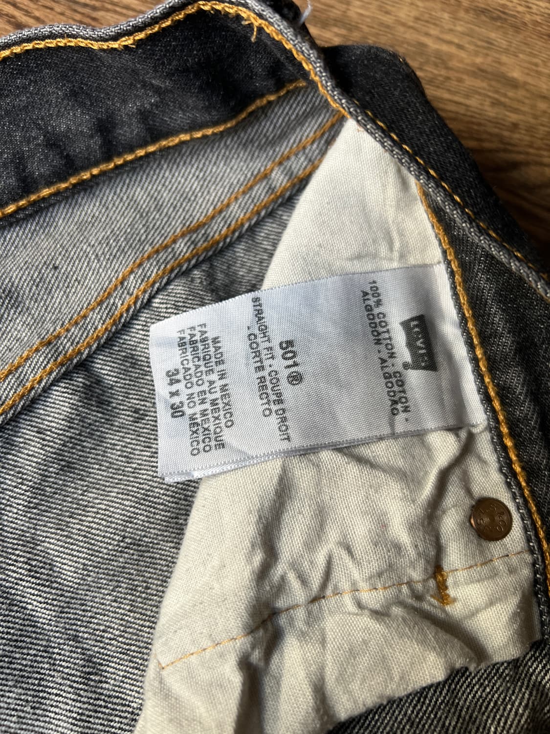 [34]리바이스 501XX 워시드 흑청 데님 팬츠 상품이미지4