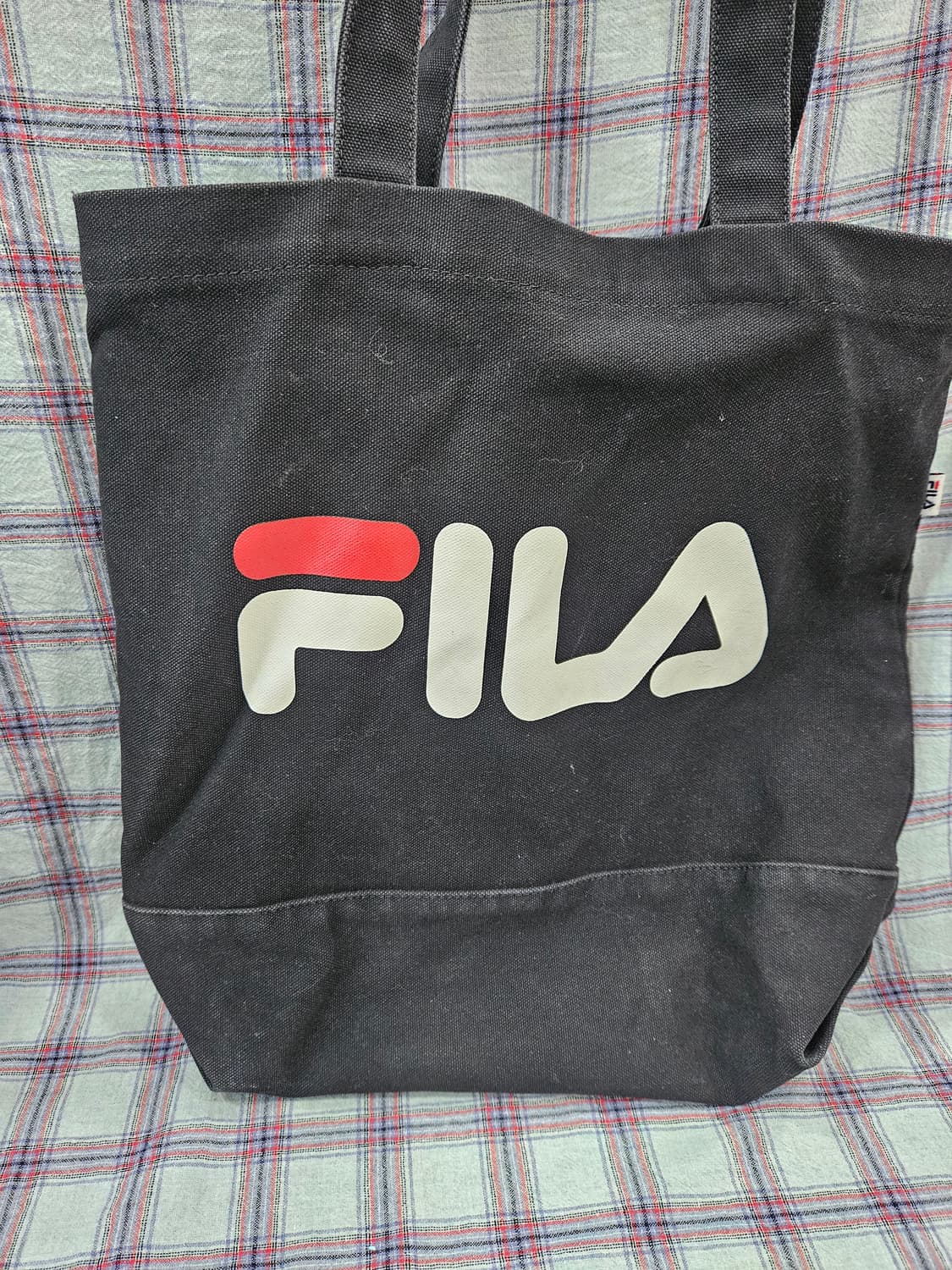 검정색 휠라(FILA) 캔버스 토트백(에코백) 상품이미지3