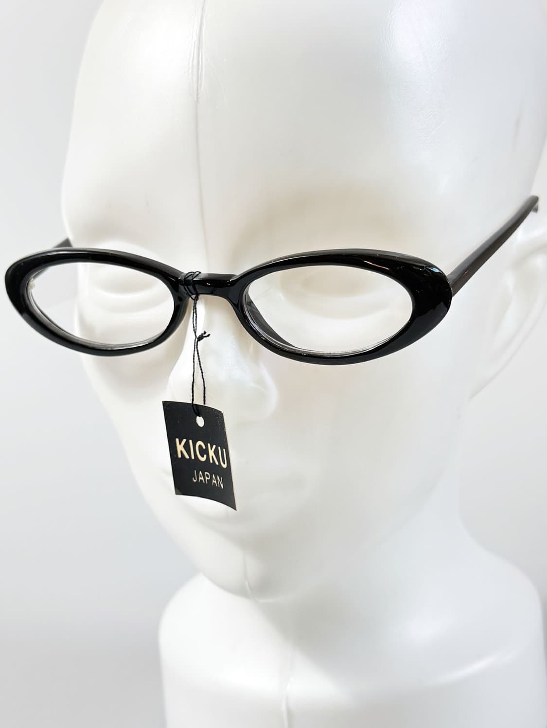90s KICKU JAPAN 블랙 뿔테 캣아이 빈티지 안경 상품이미지8