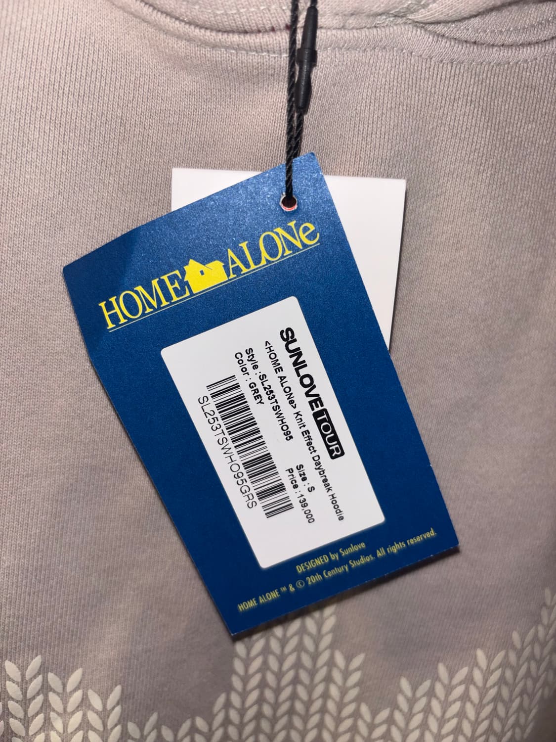 썬러브 Knit Effect Daybreak Hoodie Grey 상품이미지3