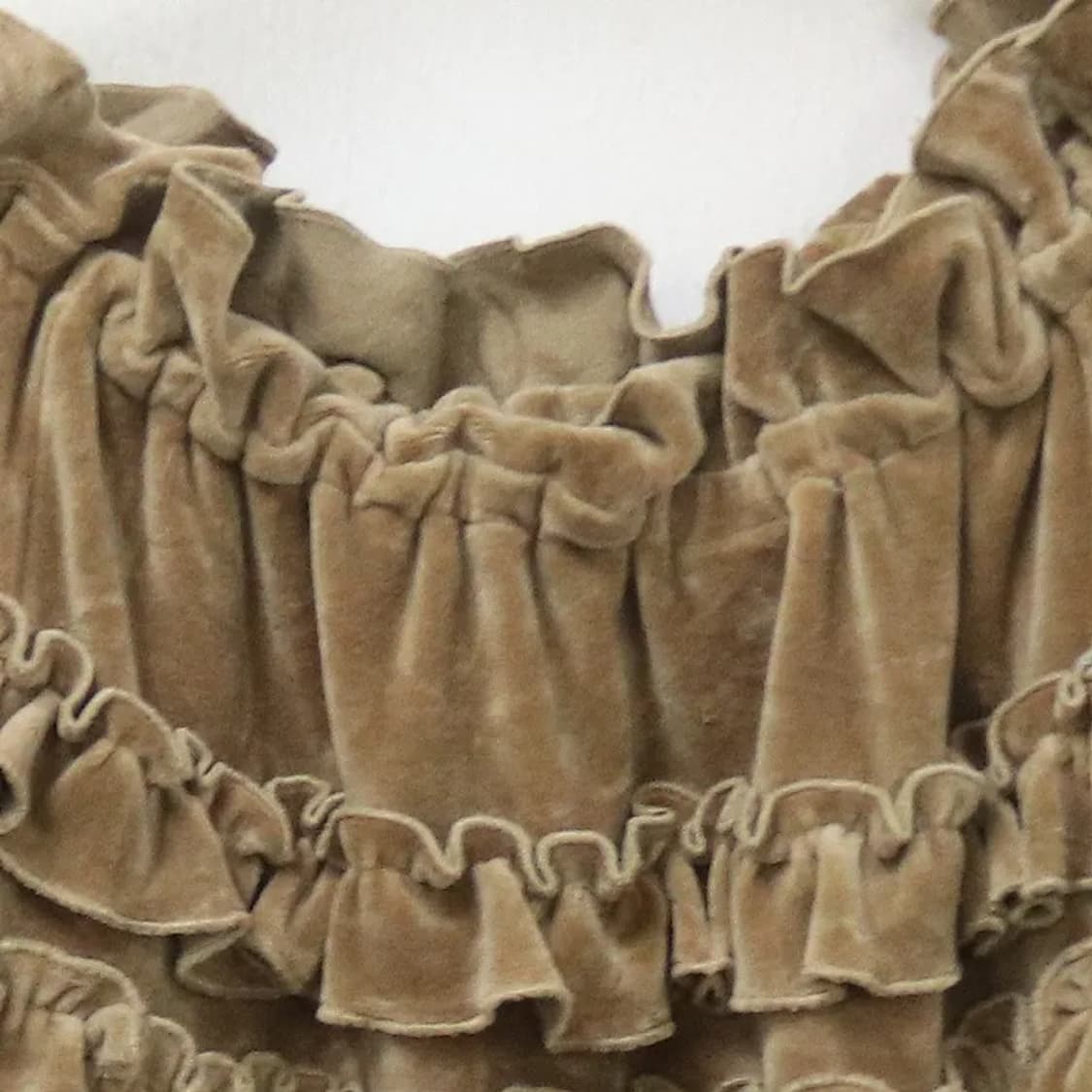 브라운 프릴 벨벳 블라우스 61415 상품이미지3