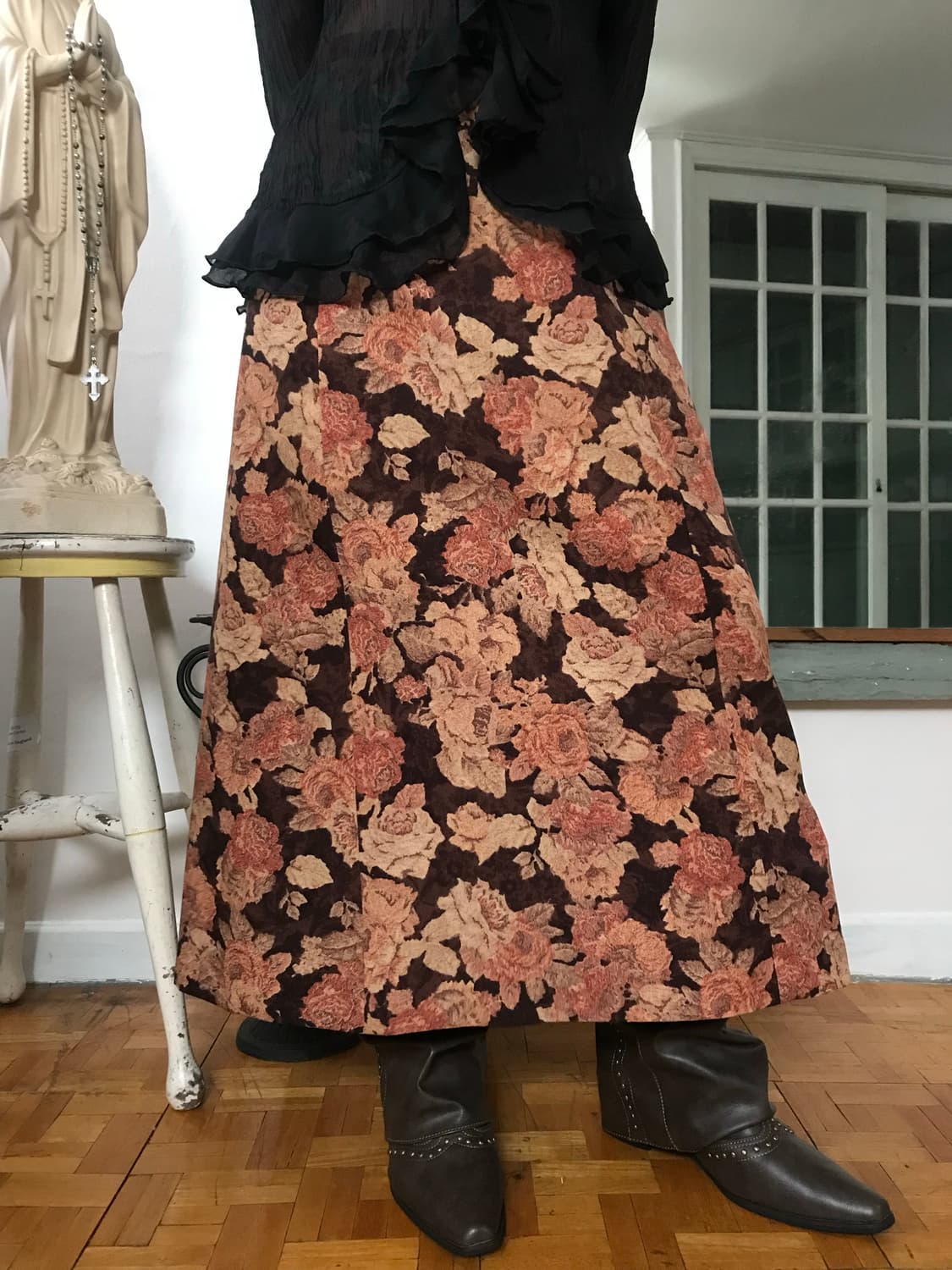 vintage pattern skirt 상품이미지2