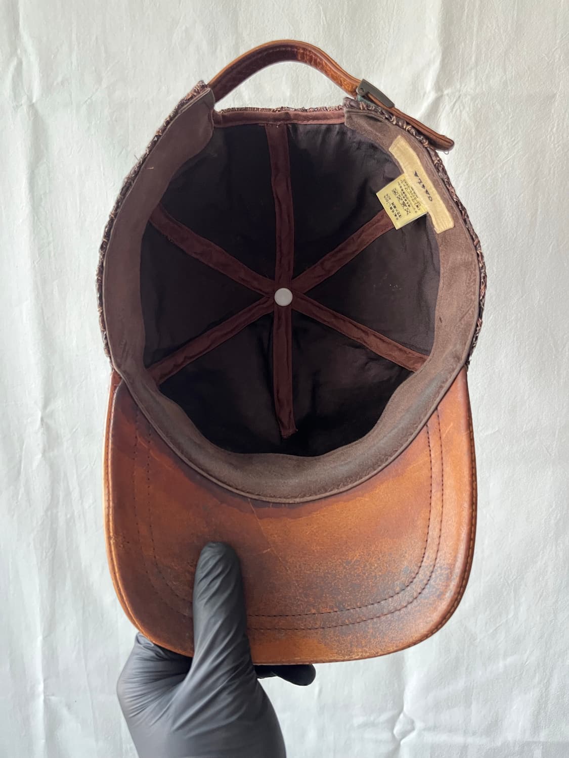 CA4LA COW SKIN LEATHER CAP 상품이미지10