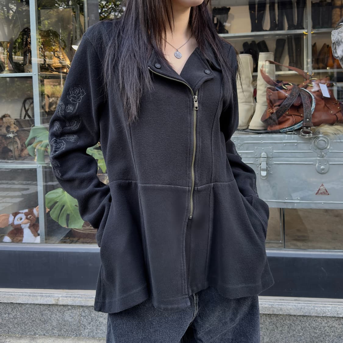 00s 빈티지 할리 데이비슨 로즈 지퍼 자켓 상품이미지6