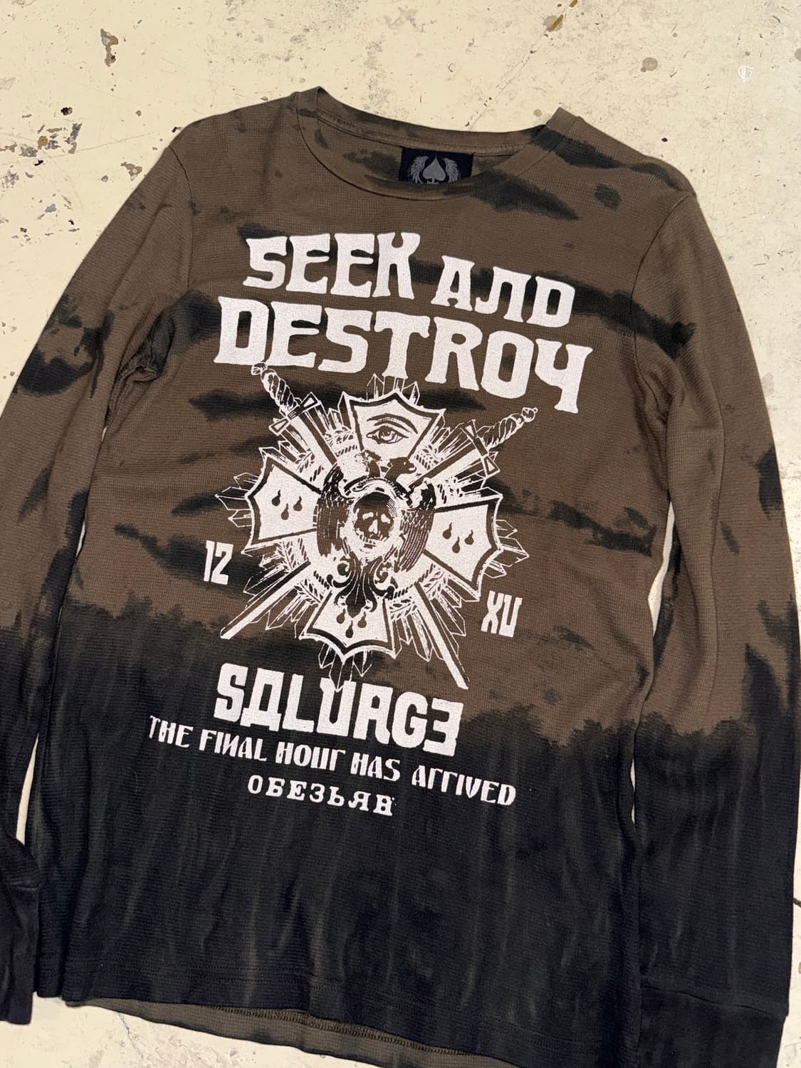 Salvage grunge printing long sleeve 상품이미지3