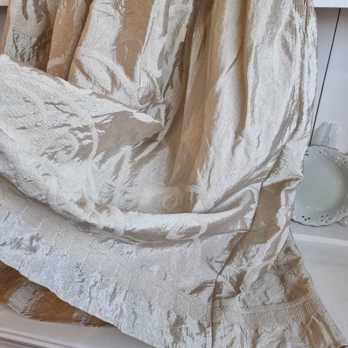 베이지 텍스처 원피스 / 자카드 플레어 상품이미지6