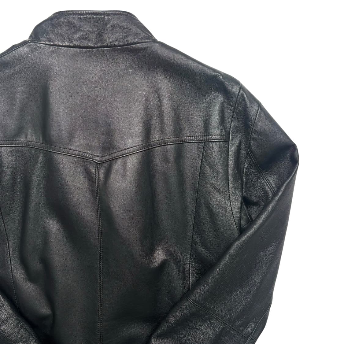 인더스트리 클로싱 빈티지 블랙 비대칭 레더 자켓 S 상품이미지5