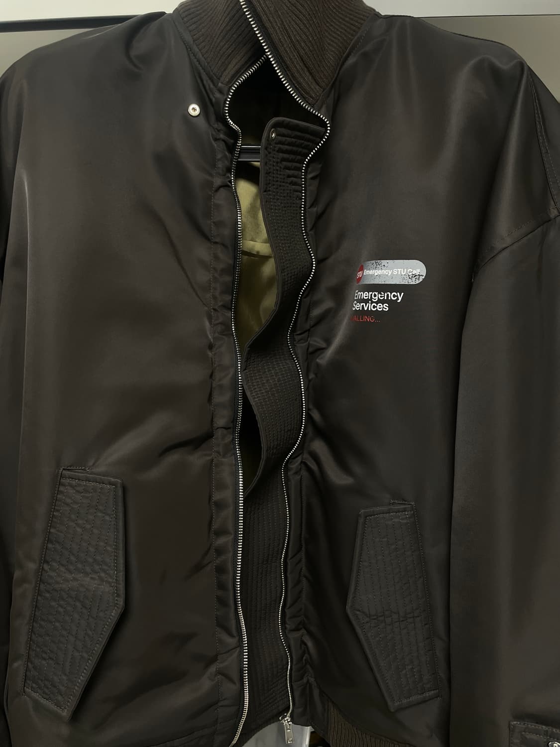 STU oversized 봄버 브라운 M 상품이미지2