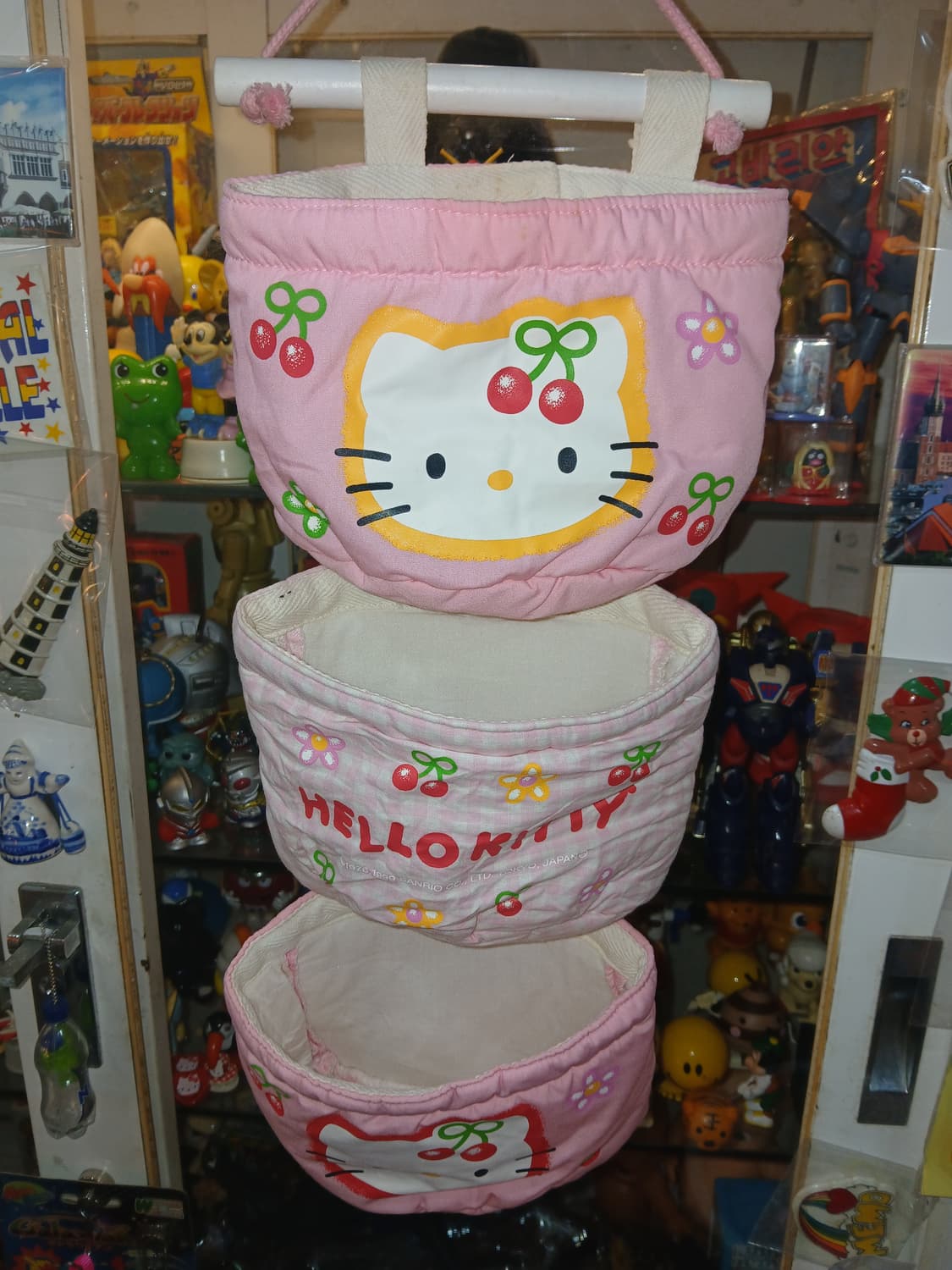 99년 고전 산리오 헬로키티 3단 수납 벽걸이 상품이미지1