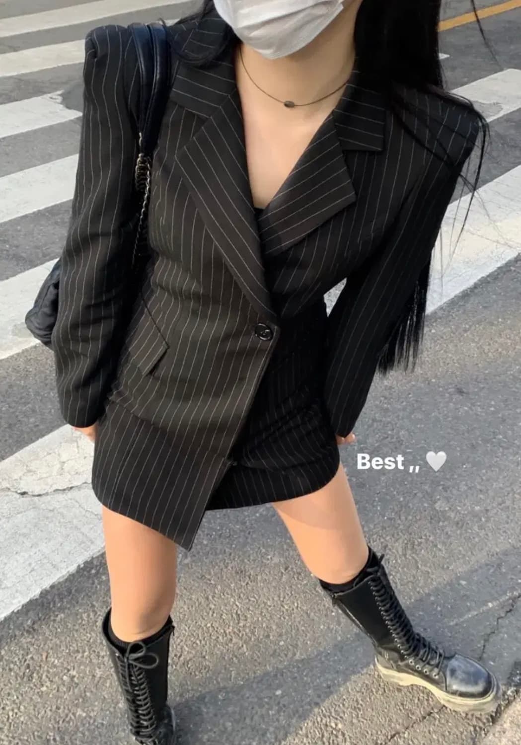 비엔프롬 스트라이프 자켓 원피스 상품이미지2