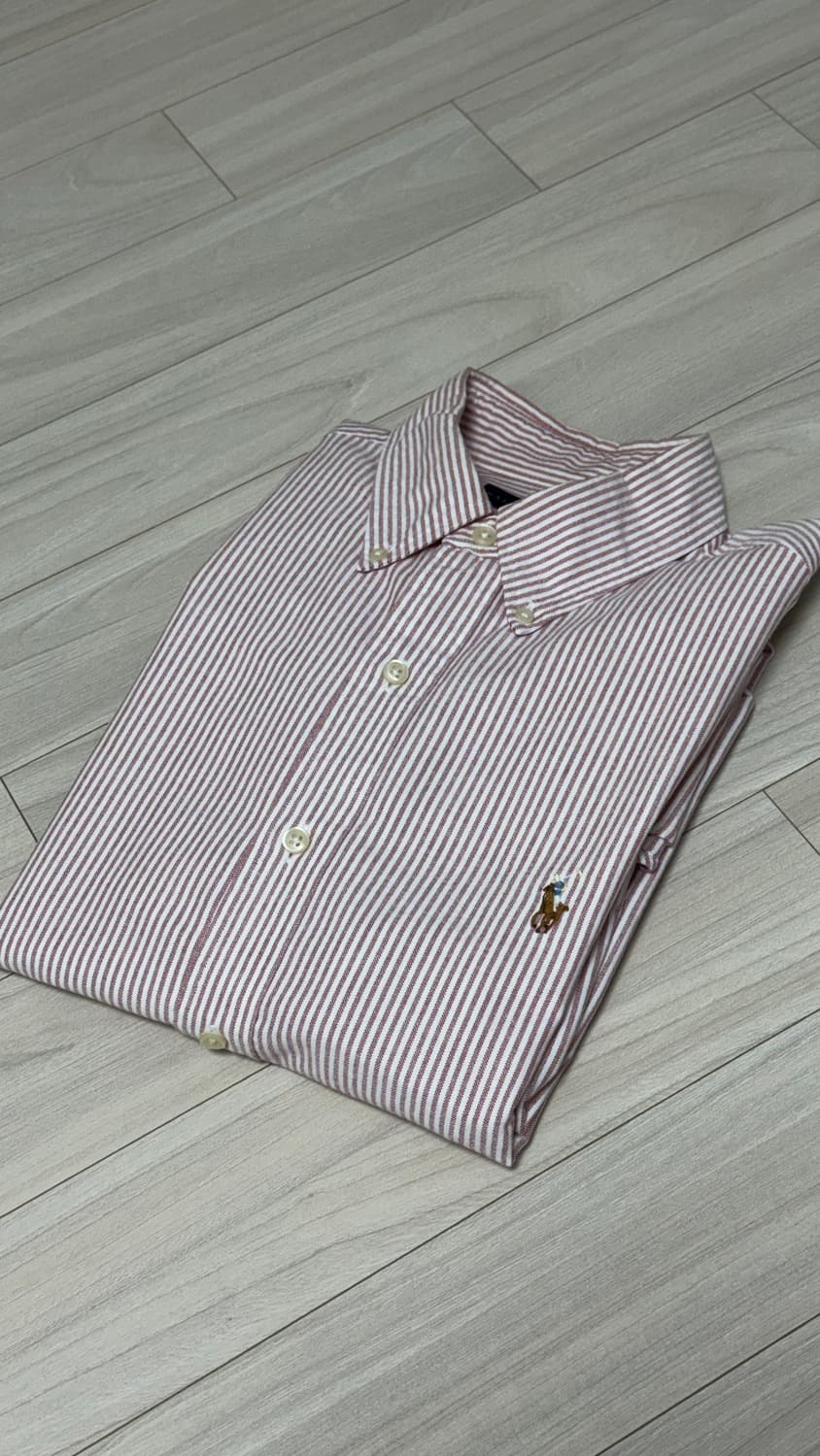 [M] 폴로 랄프 로렌 옥스포드 핑크 스트라이프 셔츠 상품이미지1
