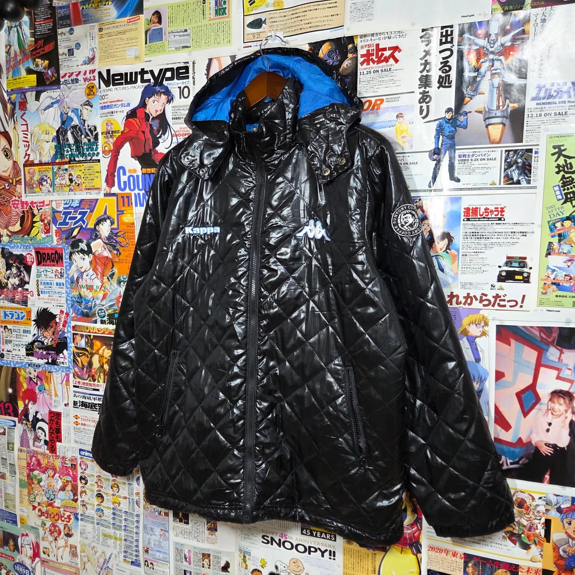 JPN 카파 X 산토리 보스 커피 유광 후드 퀼팅 패디드 점퍼 상품이미지1