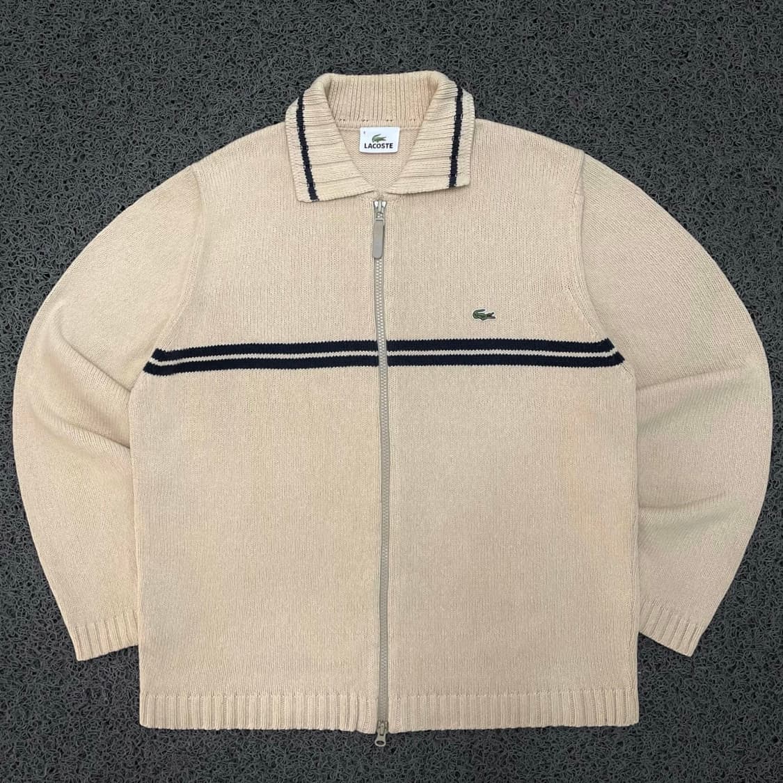 Lacoste 라코스테 자수로고 2-Way 니트집업 자 상품이미지1