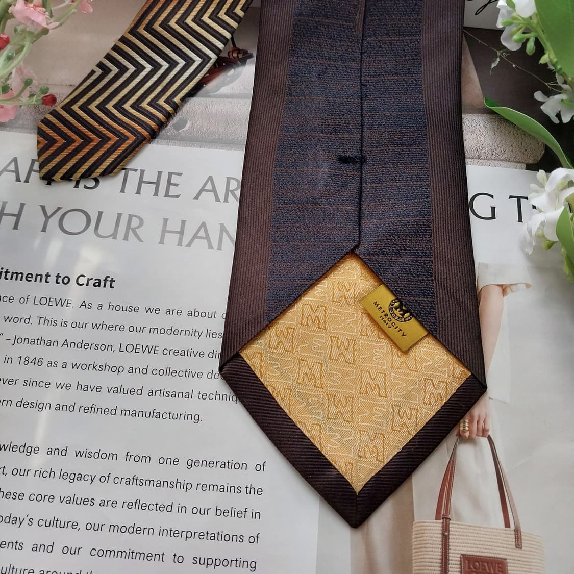 메트로시티 실크 기하학 지그재그 넥타이 9.5cm A등급 K1610
 상품이미지7