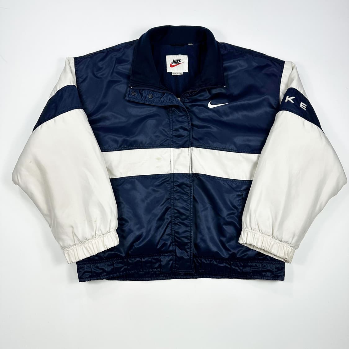 나이키 올드스쿨 보이즈 빅스우시 네이비 점퍼 자켓 (실측 M) 상품이미지2