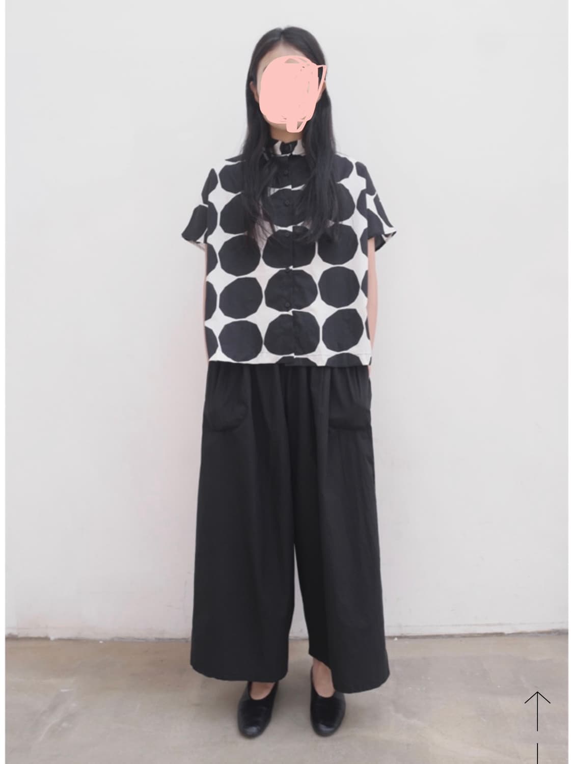 에프터먼데이 big dot back slit shirts 상품이미지5