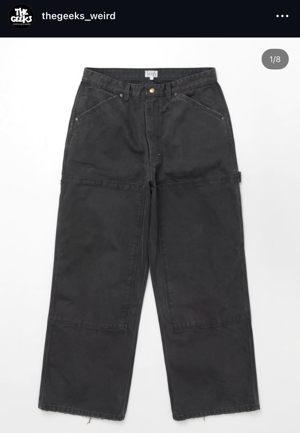 더 긱스 더블니 덕 워크팬츠 블랙 m 상품이미지1