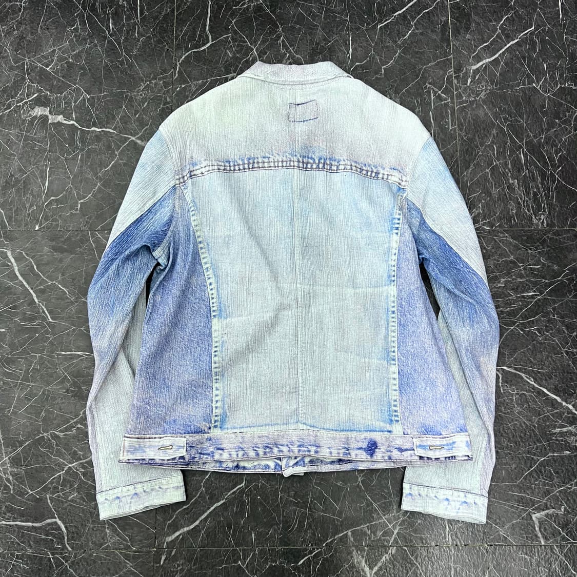 아워레가시 리버스 플리츠 디지털 프린트 데님셔츠 상품이미지5