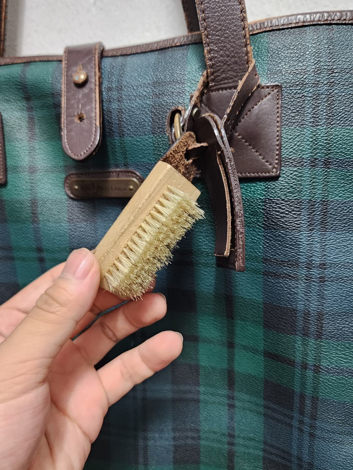 폴로 랄프로렌 플구성 블랙와치  토트백  상품이미지4