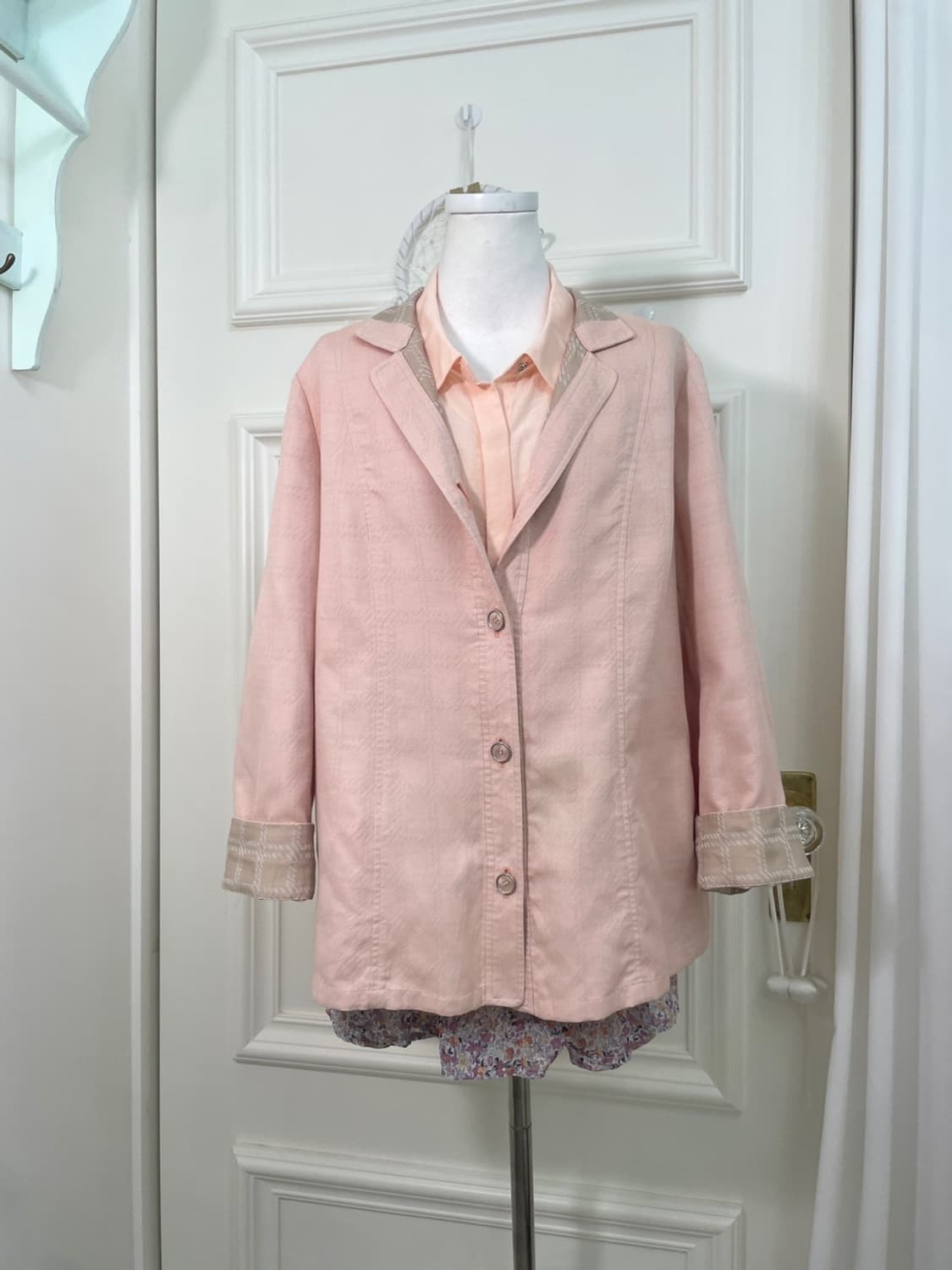 coralpink beige point spring loose jacke 상품이미지5