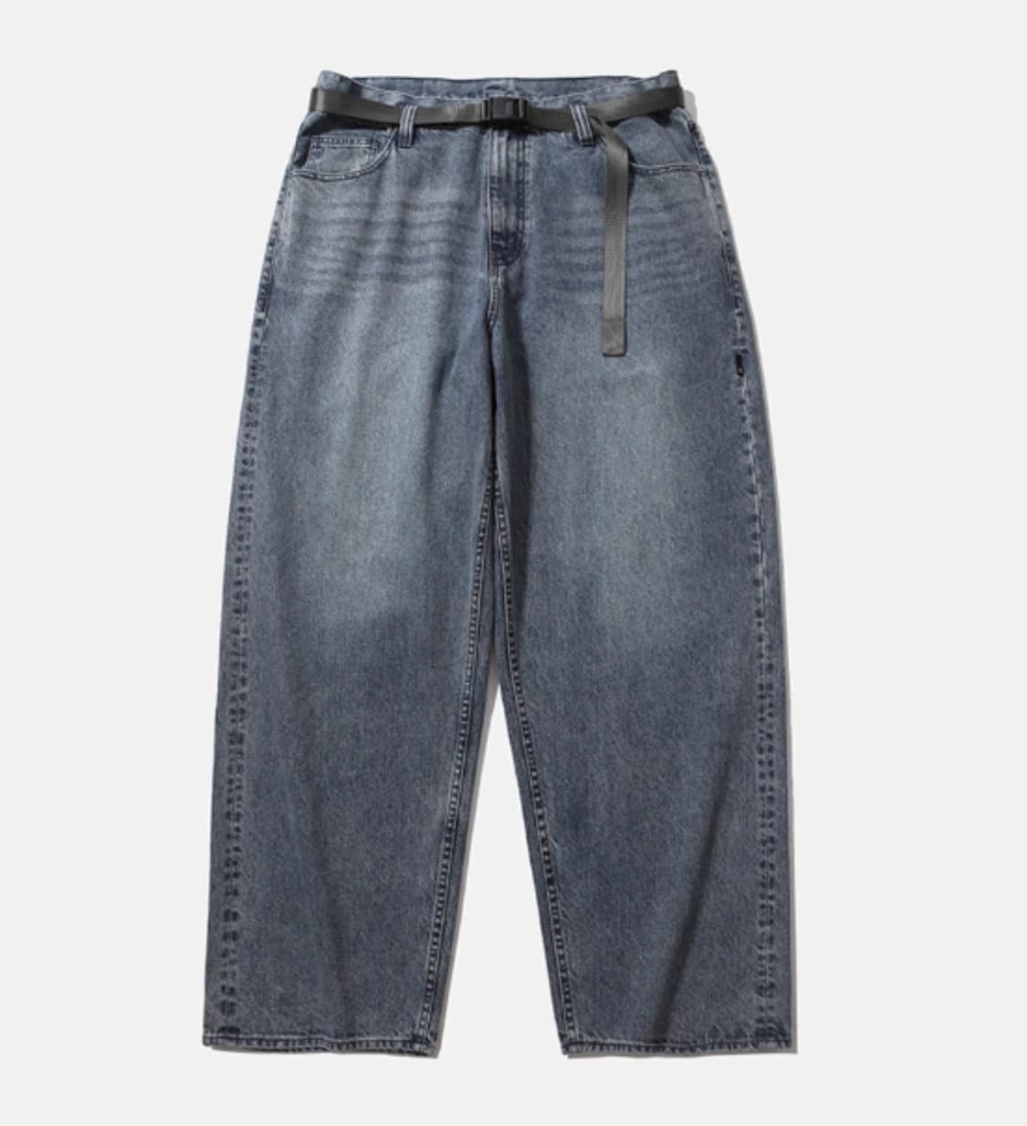 [2] 25AW 모이프 와이드 벨티드 6p 데님 청바지 워시드 인디고 상품이미지1