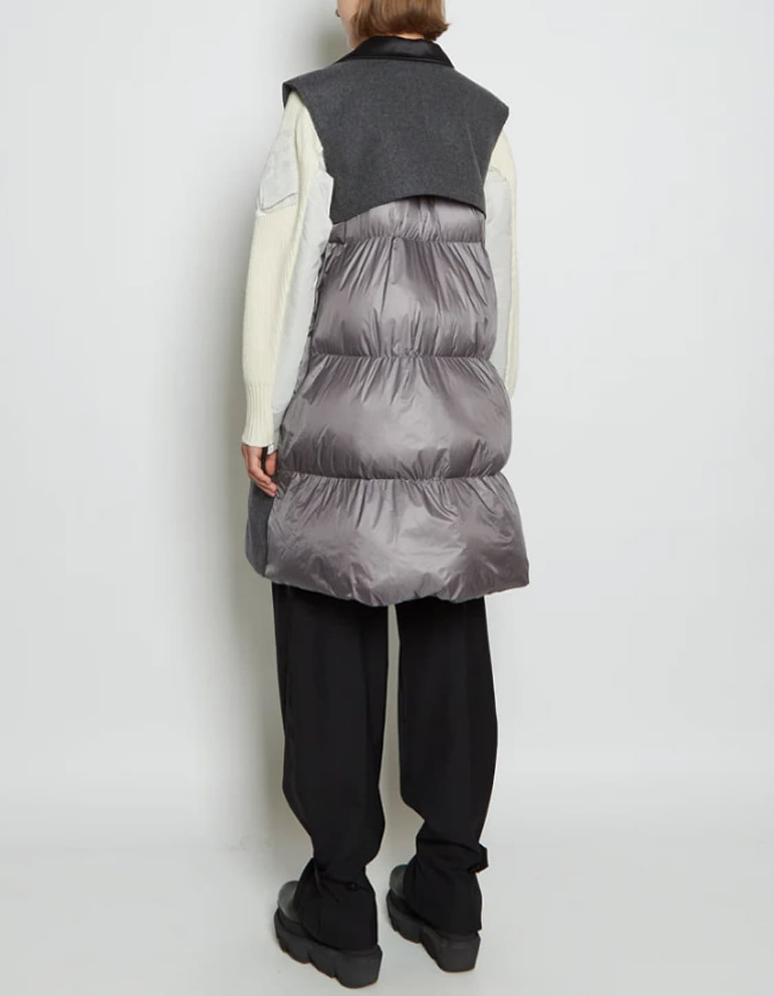 사카이 패디드 패널 레이어드 더블 베스트 코트 상품이미지3