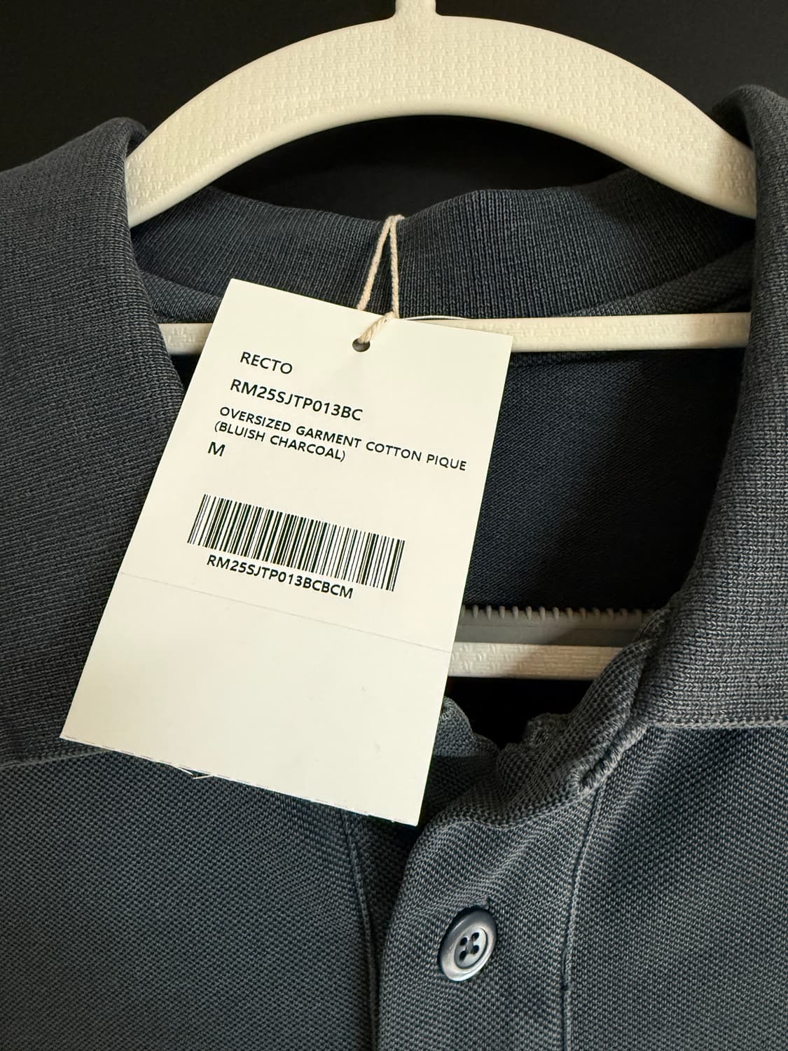 렉토 Recto OVERSIZED GARMENT COTTON PIQUE  상품이미지2