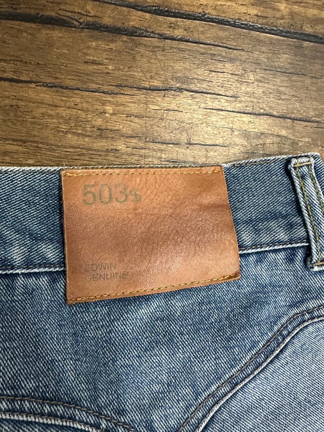 EDWIN 503S 일본판 32x32 연청 청바지 32사이즈 상품이미지6