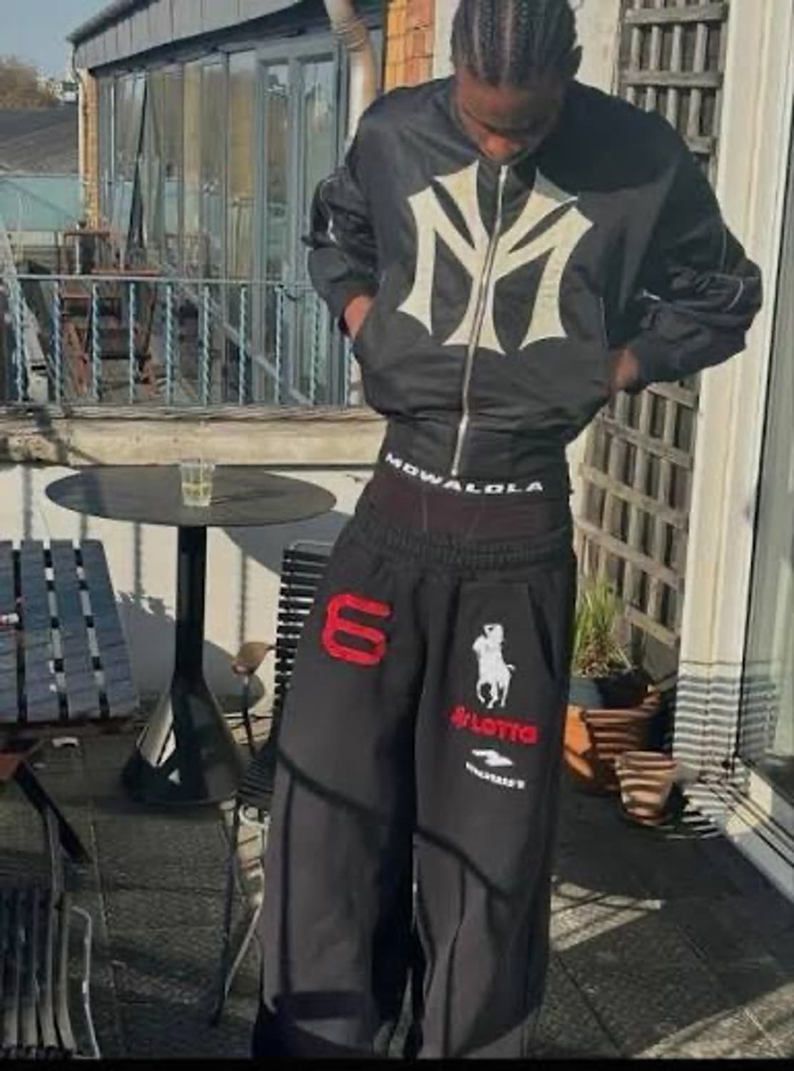 Mowalola 스웻팬츠 + 폴로티 셋업 상품이미지1