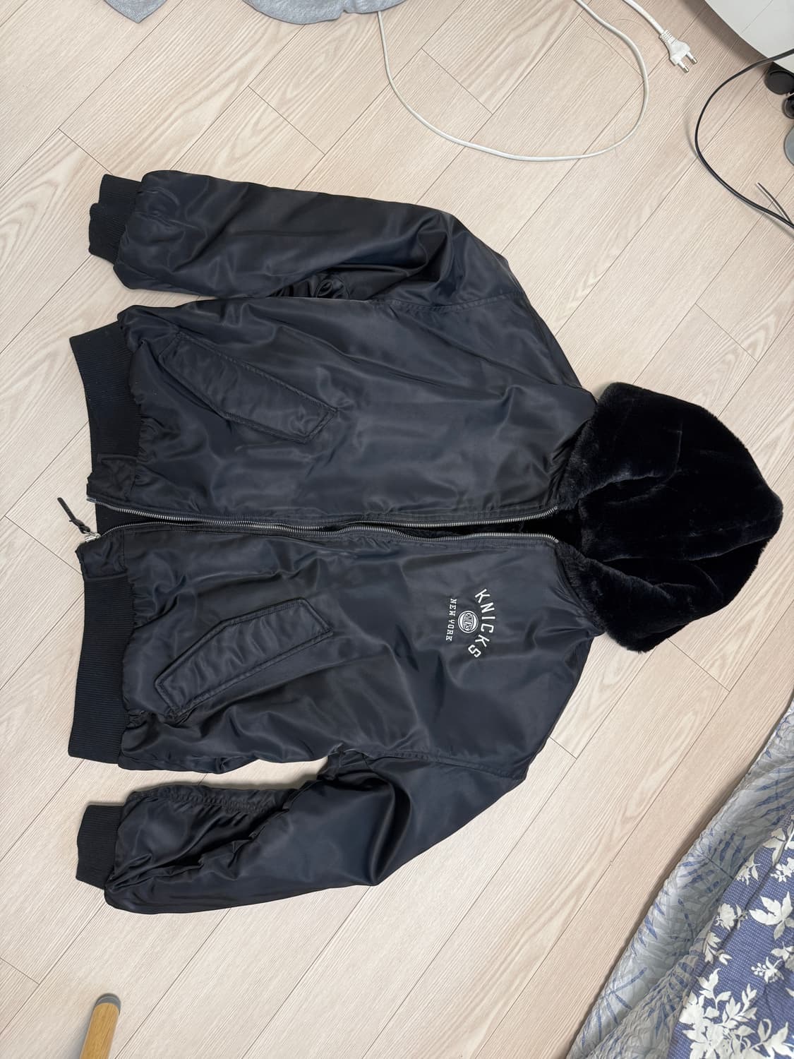 뉴욕 닉스 후드 MA-1 퍼 자켓 리버시블 양면 상품이미지2