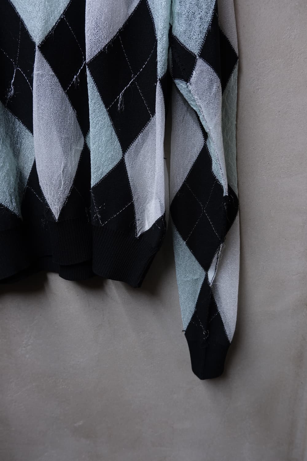 Masu 아가일 니트 48 상품이미지2