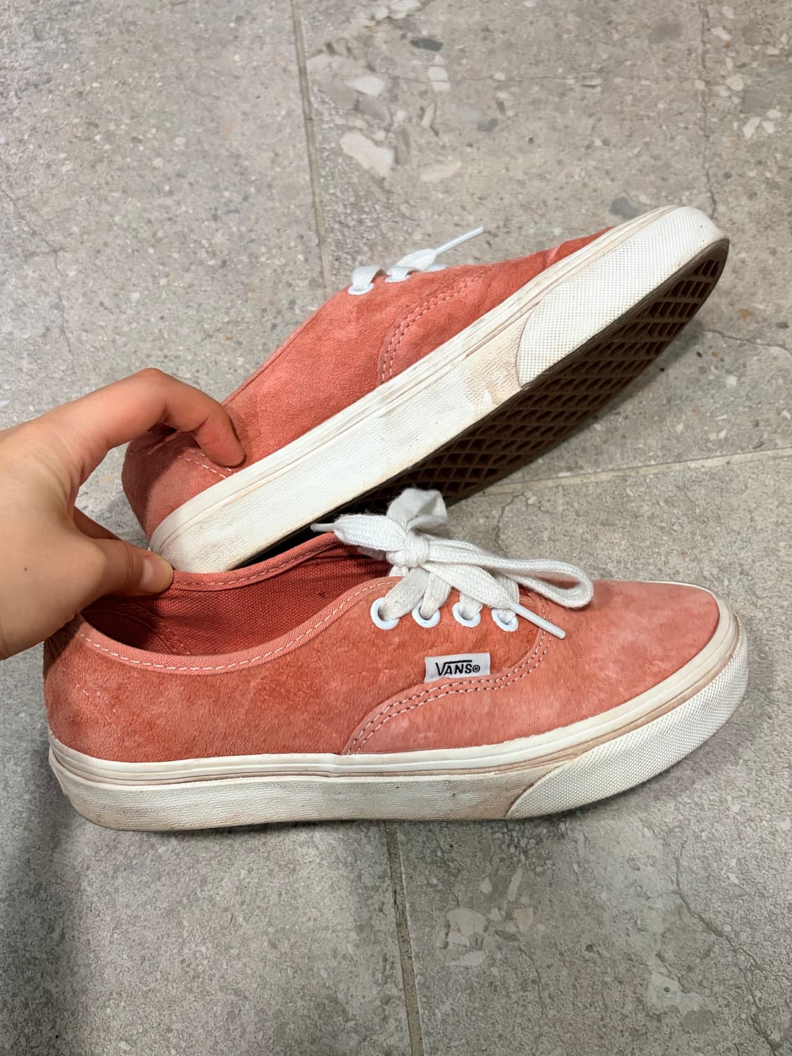 반스 어센틱 핑크 스웨이드 225 상품이미지5