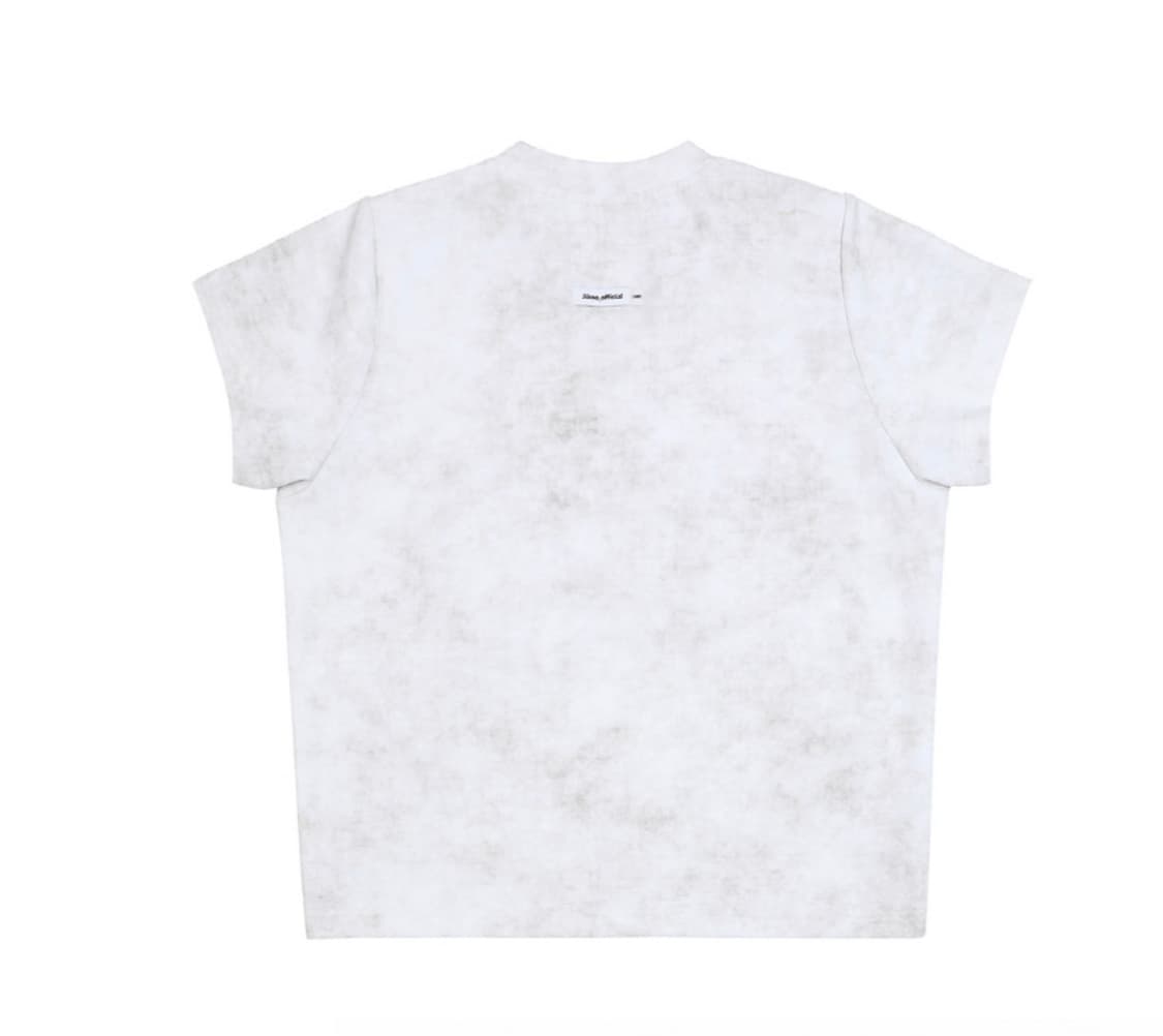 지쿠 V-neck Snowflake Loose T-shirt  상품이미지3