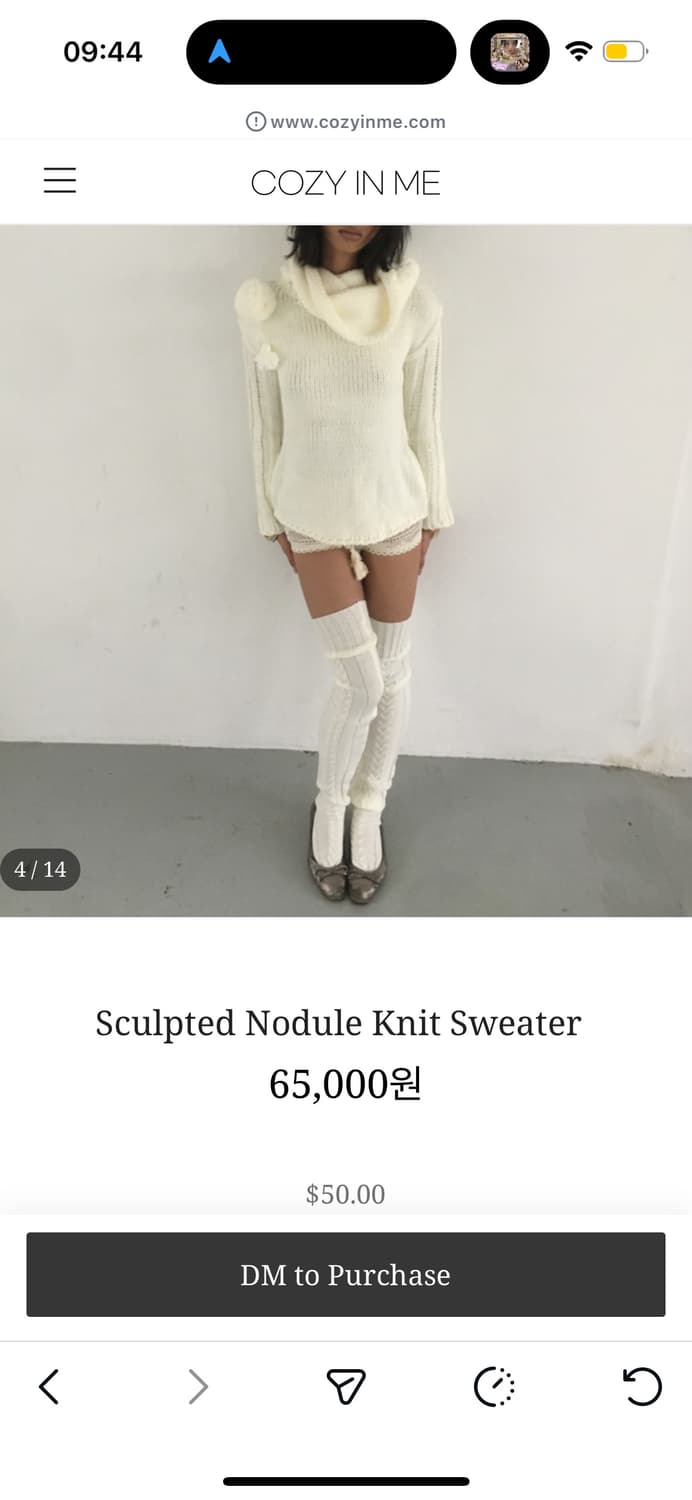cozyinme sculpted nodule knit sweater 상품이미지1