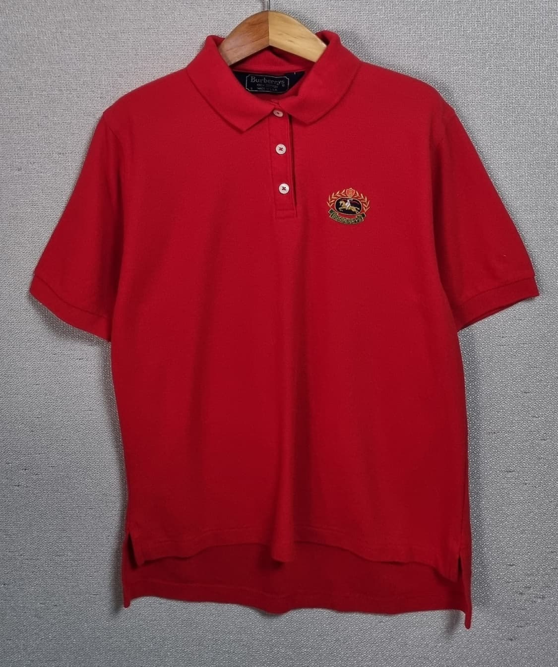 S (55) 버버리 빈티지 레드 PK 반팔티 상품이미지1