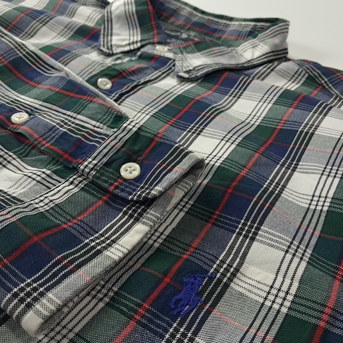CK604 2XL 폴로 90s 모던 블랙워치 타탄체크 셔츠 남방 상품이미지4