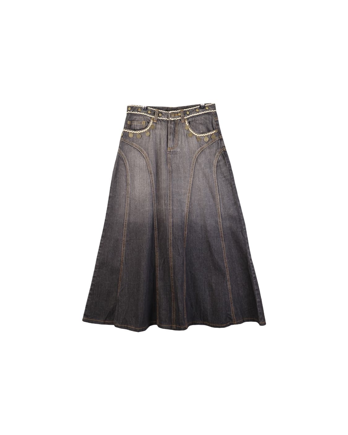 Jpn Charcoal Detail Long Skirts 상품이미지5