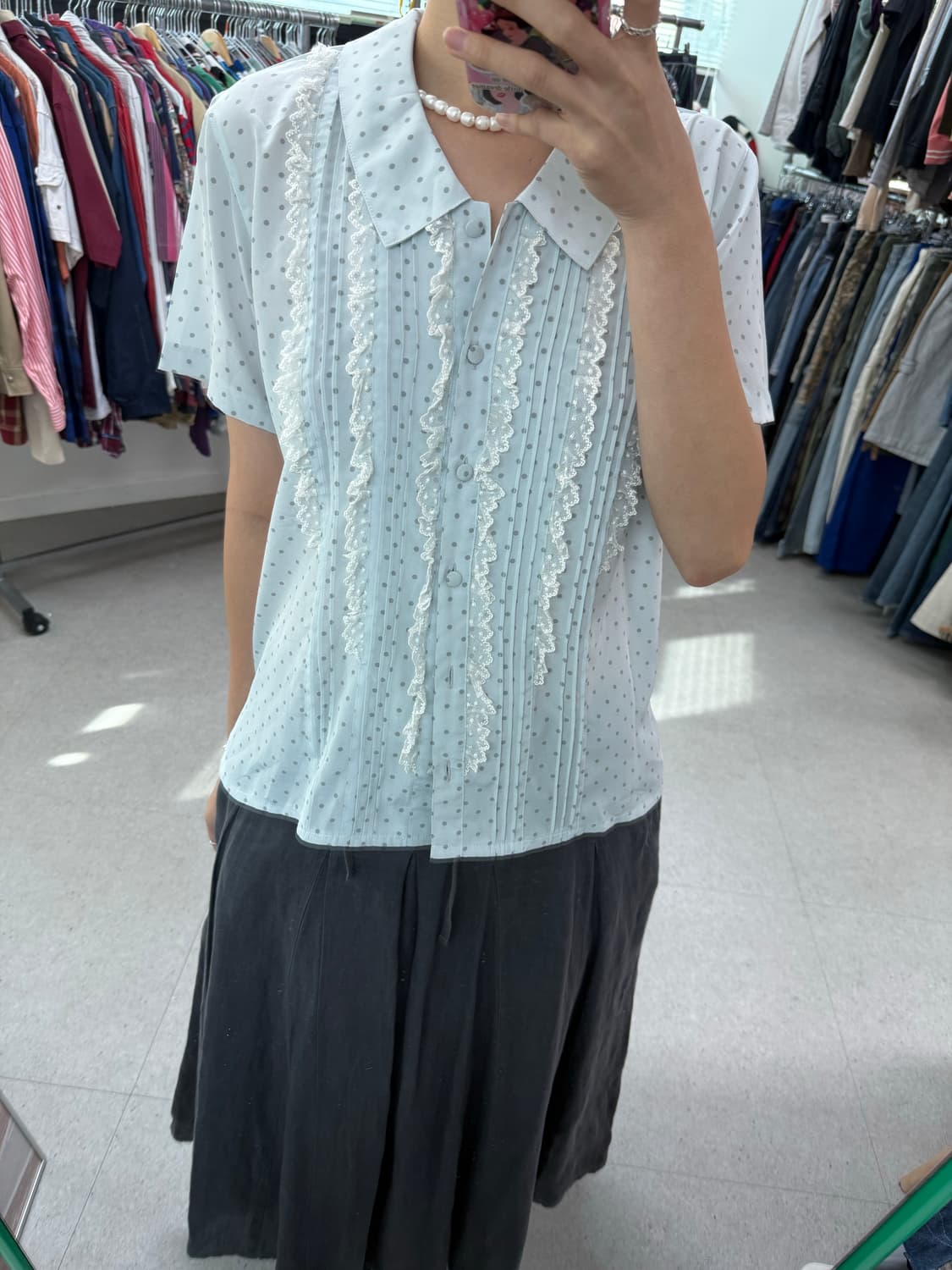 Japan dot blouse 도트블라우스 상품이미지4