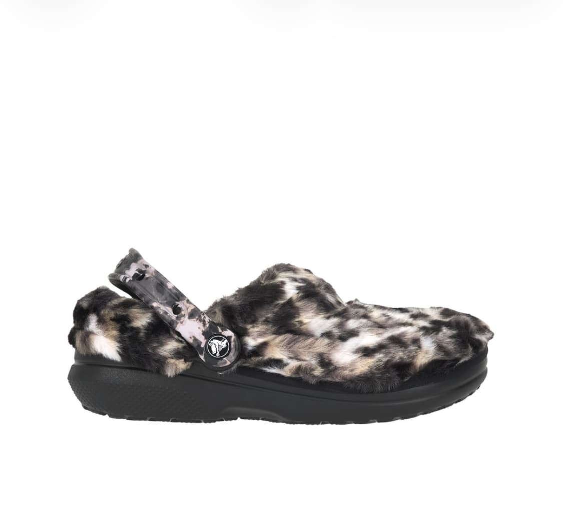 [230] 크록스 클래식 퍼 슈어 클로그 블랙 멀티 레오파드 카모 US4 상품이미지1