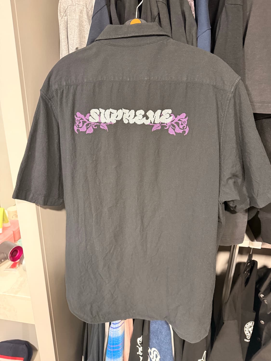 슈프림 니들포인트 숏슬리브셔츠 XL 상품이미지1