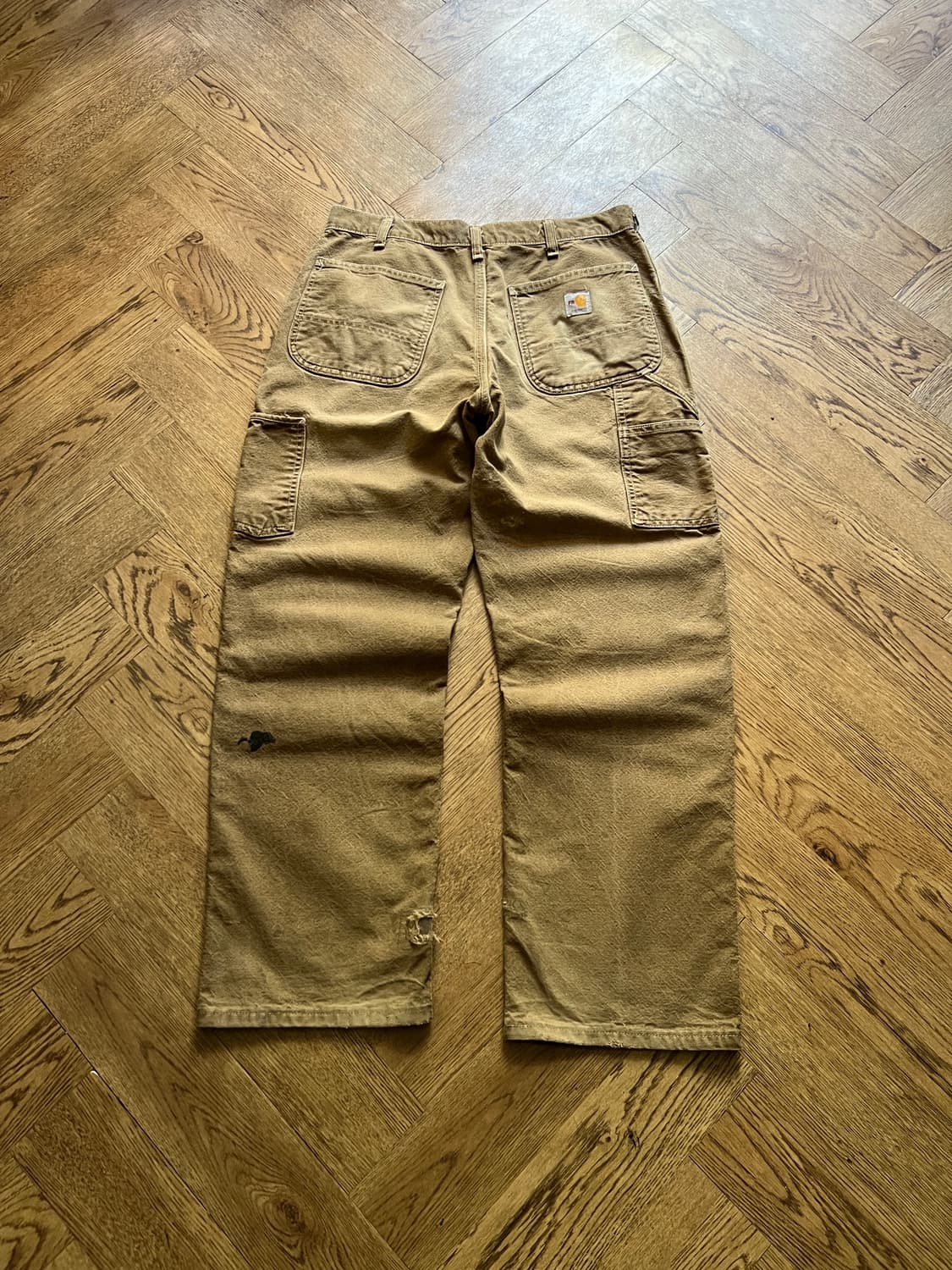 [32]칼하트FR USA 빈티지 리페어 브라운 카펜터 워크 팬츠 상품이미지2