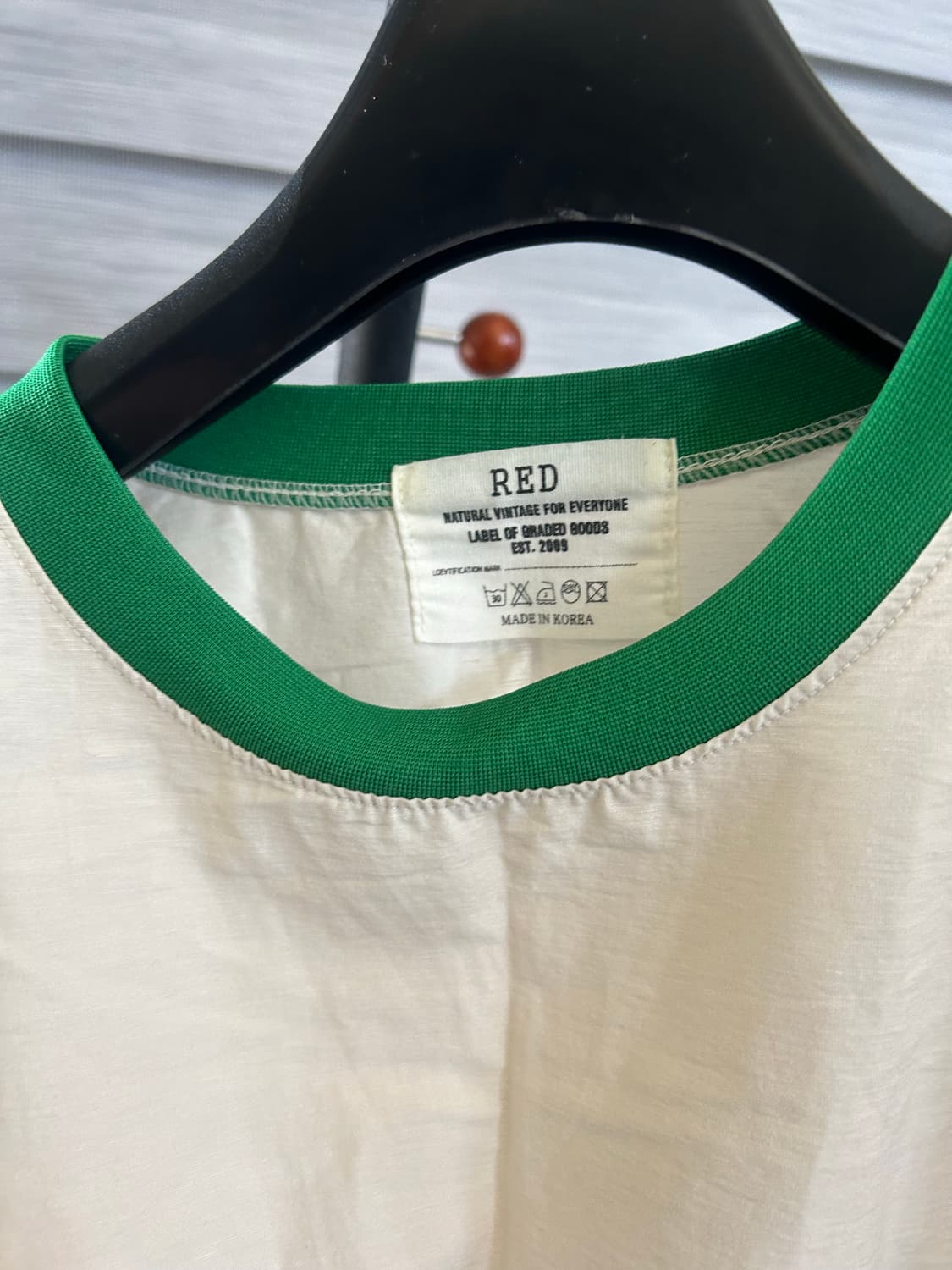 레터링 크롭 윈드브레이커 아이보리 상품이미지4