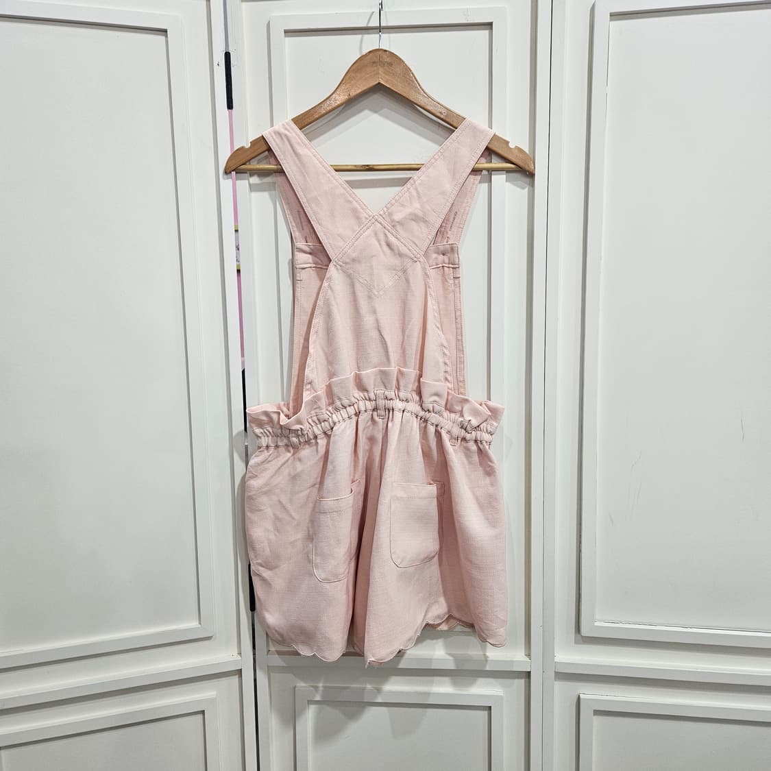 리즈멜로(Lizmelo) 딸기우유 프릴 멜빵팬츠 상품이미지5