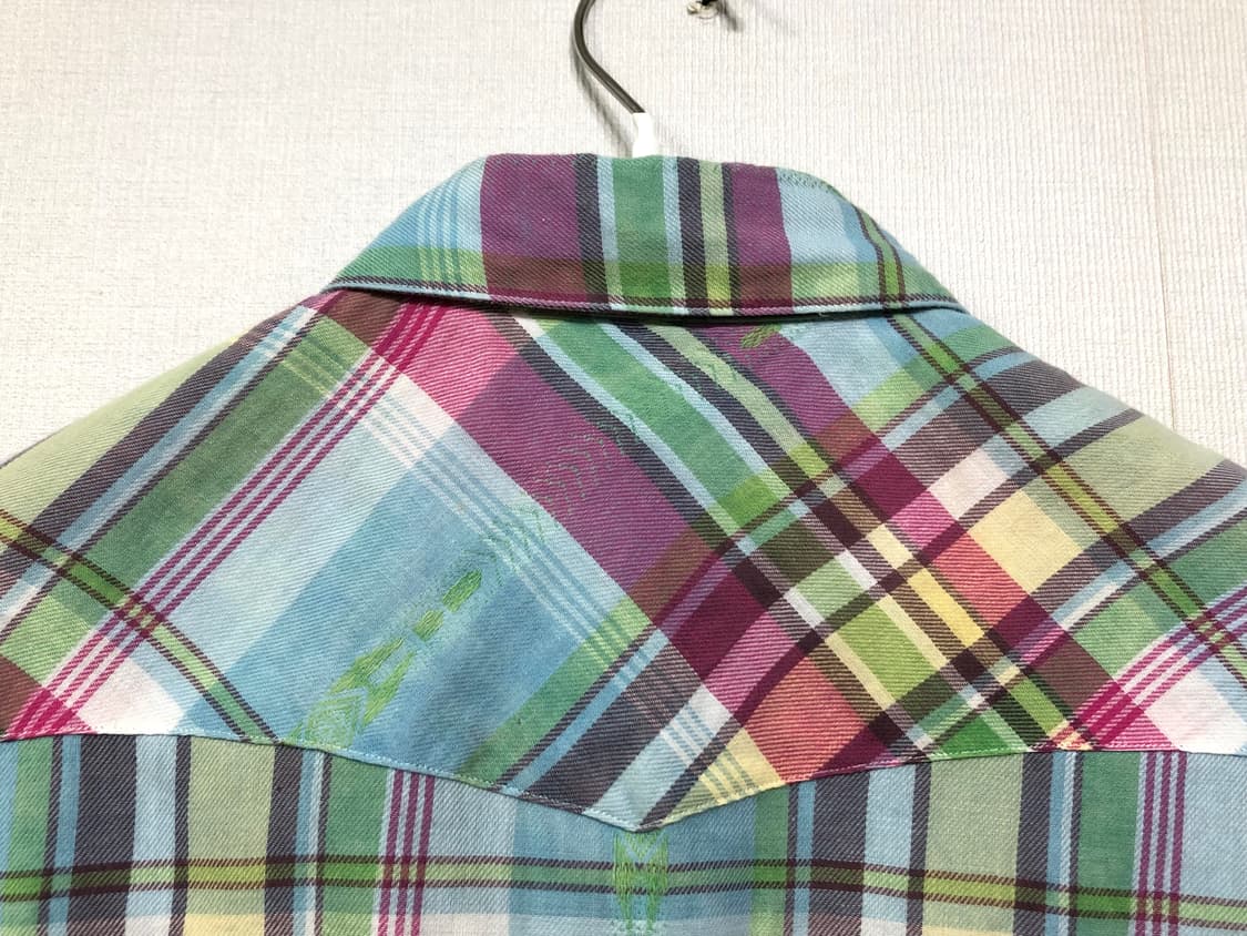 폴로 랄프로렌 나바호 체크패턴 웨스턴 코튼셔츠 S _ 멀티컬러 상품이미지7