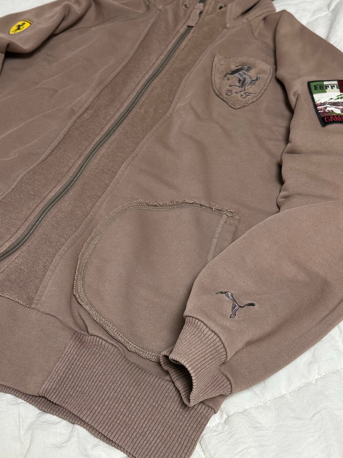 푸마 페라리 F1 후드 집업 브라운 미디움 상품이미지4