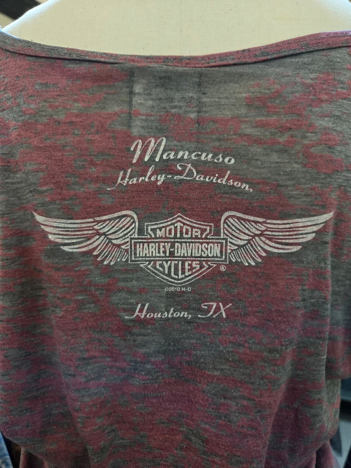 할리데이비슨 그레이핑크 브이넥 반팔티 상품이미지7