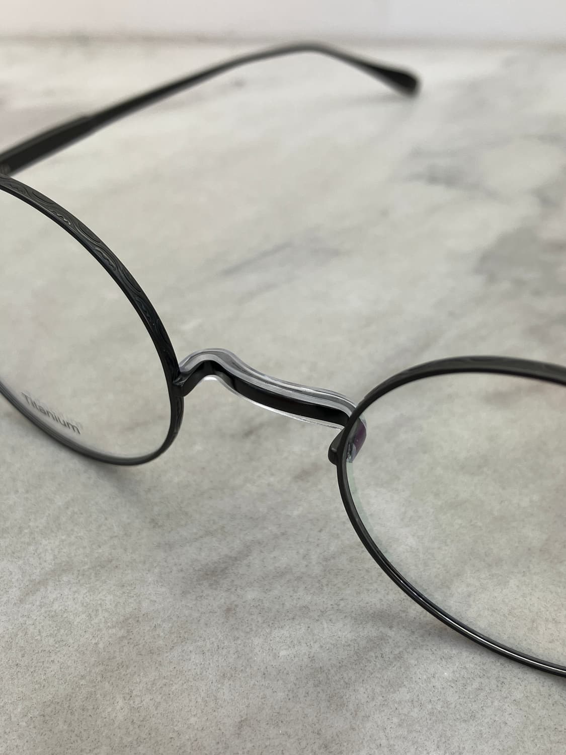 경성 京城 1907 티타늄 무광 그레이 새들노즈 메탈테 클래식 안경 상품이미지5