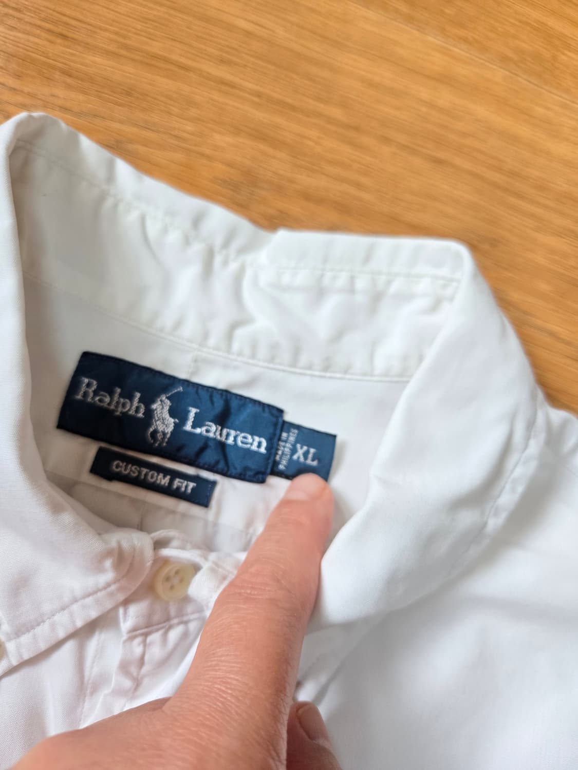 폴로 랄프로렌 커스텀핏 화이트 셔츠(105) 상품이미지5
