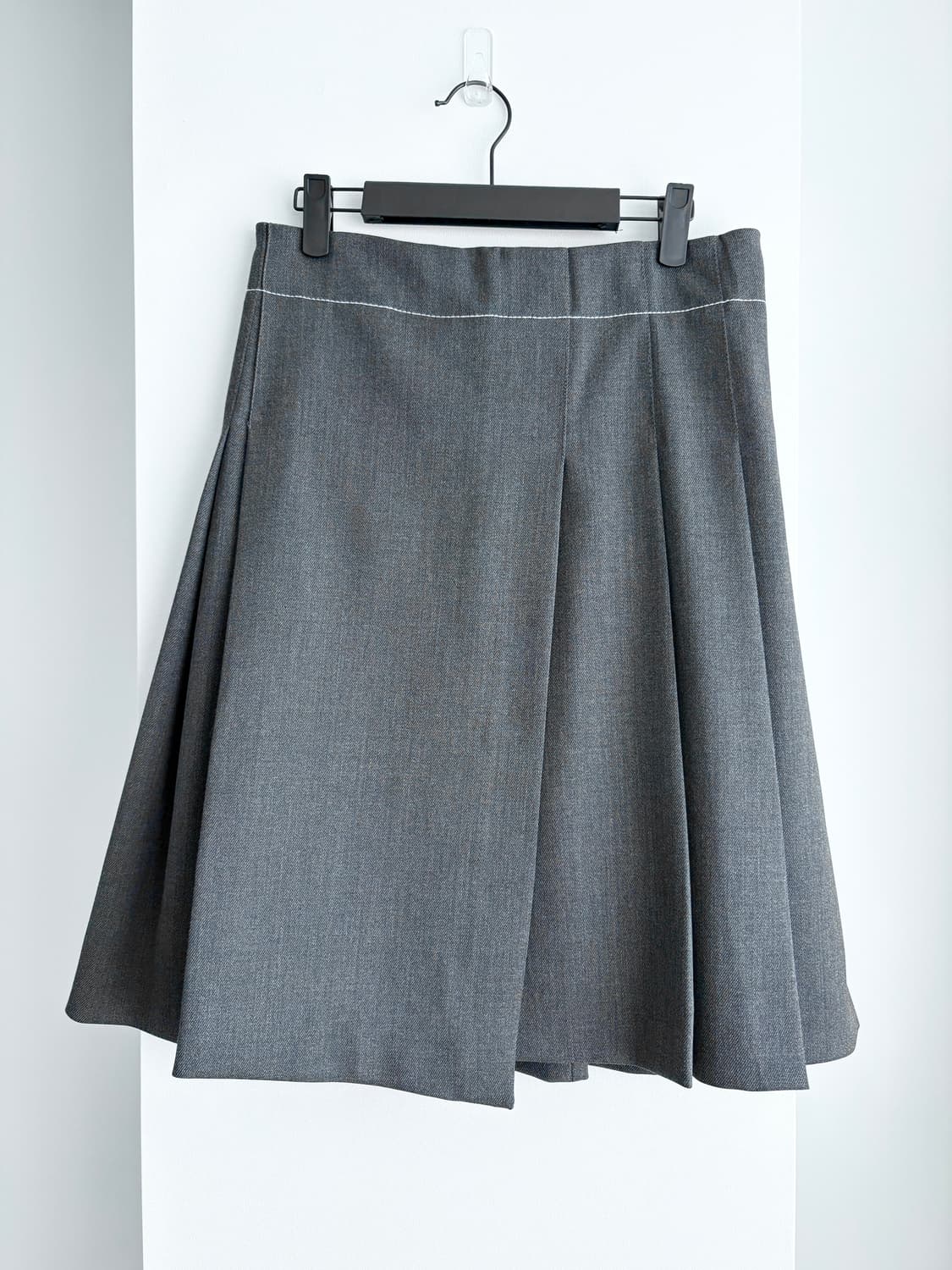 Neil Barrett 닐바렛 그레이 플리츠 스커트 38 상품이미지1