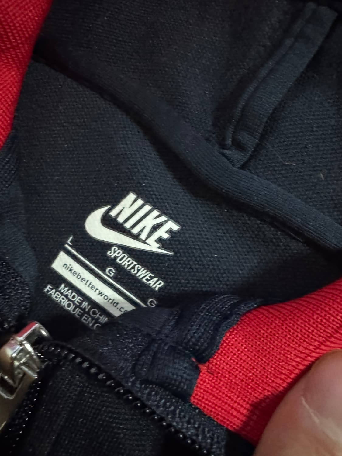 나이키 올드스쿨 검빨 트랙탑 집업 져지 M 상품이미지3